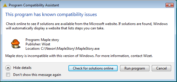 Playing Maplestory On Windows Vista